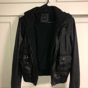 OBEY Women’s Leather Hoodie Sz SMALL